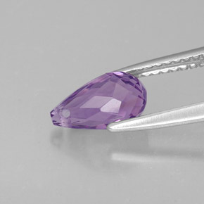 Ametista naturale viola da 1,26 ct, briolette, VVS-VS