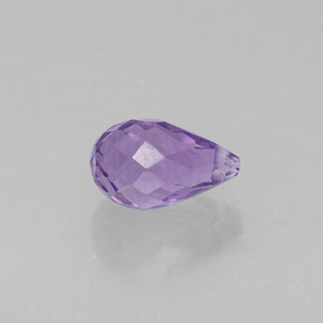 Ametista naturale viola da 1,25 ct, briolette, VS
