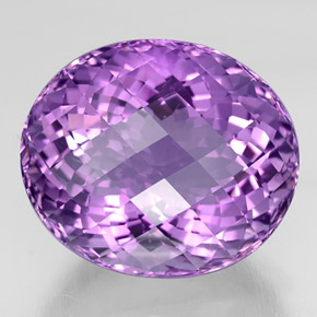 Ametista naturale viola da 37,95 ct, taglio ovale, VVS