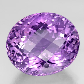 Ametista naturale viola da 37,95 ct, taglio ovale, VVS