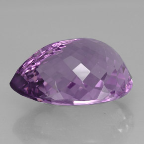Ametista viola naturale da 45,59 ct, taglio a pera, IF