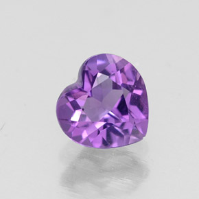 Ametista Viola naturale da 0.59 ct, A forma di cuore, VVS