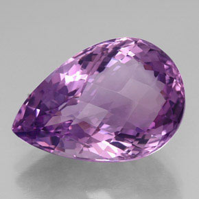 Ametista naturale viola da 40,00 ct, taglio a pera, IF