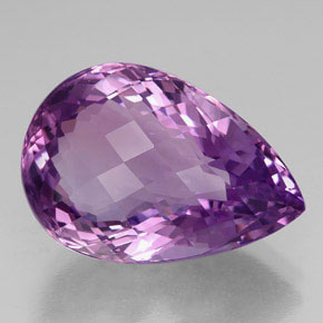Ametista naturale viola da 40,00 ct, taglio a pera, IF