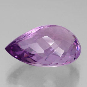 Ametista naturale viola da 40,00 ct, taglio a pera, IF
