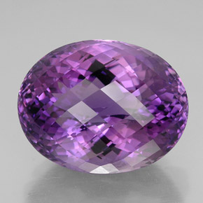 Ametista naturale viola da 49,96 ct, taglio ovale, IF