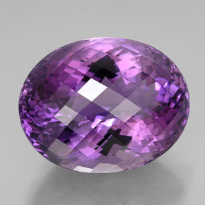 Ametista naturale viola da 49,96 ct, taglio ovale, IF