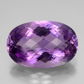 Ametista naturale viola da 49,80 ct, taglio ovale, VVS