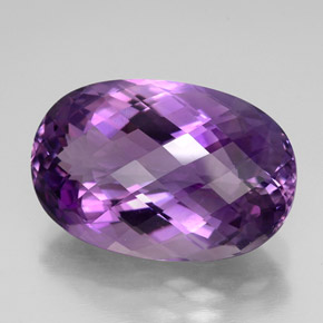 Ametista naturale viola da 49,80 ct, taglio ovale, VVS
