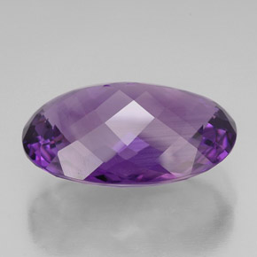 Ametista naturale viola da 49,80 ct, taglio ovale, VVS