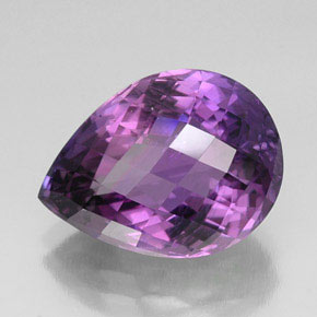 Ametista naturale viola da 25,26 ct, taglio a pera, VVS-VS