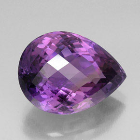 Ametista naturale viola da 25,26 ct, taglio a pera, VVS-VS