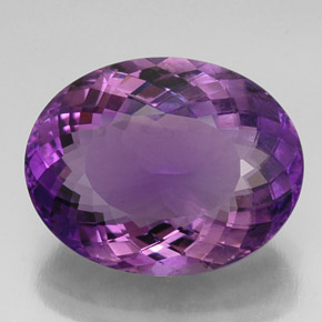 Ametista Viola naturale da 24.97 ct, Taglio ovale, VVS