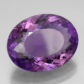 Ametista Viola naturale da 24.97 ct, Taglio ovale, VVS