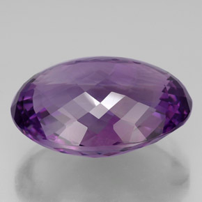 Ametista naturale viola da 50,62 ct, taglio ovale, IF