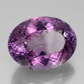 Ametista naturale viola da 33,03 ct, taglio ovale, VVS