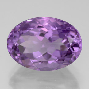 Ametista naturale viola da 6,44 ct, taglio ovale, VVS