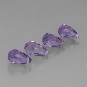 Ametista naturale viola da  ct, briolette, VVS-VS