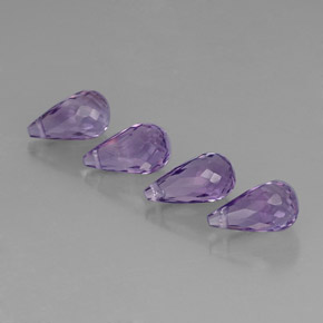 Ametista naturale viola da  ct, briolette, VVS-VS