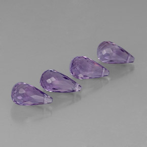 Ametista naturale viola da  ct, briolette, VVS-VS