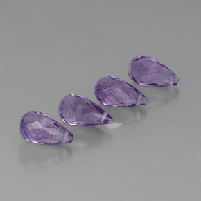 Ametista naturale viola da  ct, briolette, VVS-VS