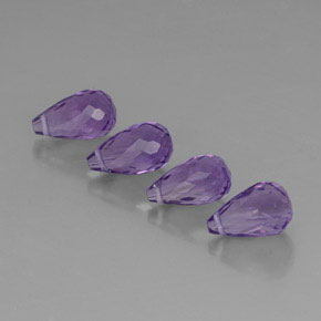 Ametista naturale viola da  ct, briolette, VVS-VS