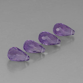 Ametista naturale viola da  ct, briolette, VVS-VS