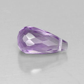 Ametista viola naturale da 1,28 ct, briolette, VS
