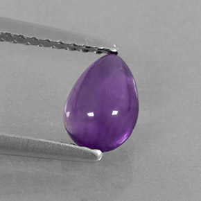 Ametista viola naturale da 0,72 ct, trasparente, trasparente/traslucido