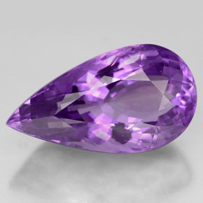 Ametista naturale viola da 14,23 ct, taglio a pera, VVS