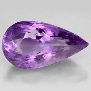 Ametista naturale viola da 14,23 ct, taglio a pera, VVS