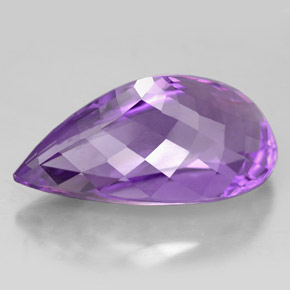 Ametista naturale viola da 14,23 ct, taglio a pera, VVS