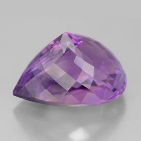 Ametista naturale viola da 10,32 ct, taglio a pera, VVS