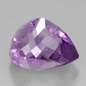 Ametista naturale viola da 7,11 ct, taglio a pera, VVS