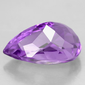Ametista Viola naturale da 6.62 ct, Forma a pera, VVS