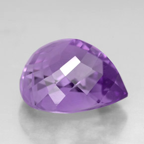 Ametista naturale viola da 6,12 ct, taglio a pera, VVS