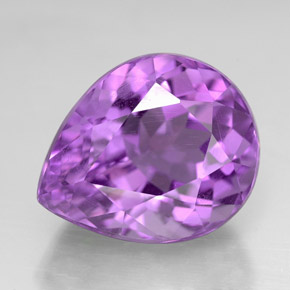 Ametista naturale viola da 6,31 ct, taglio a pera, VVS