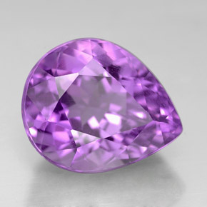 Ametista naturale viola da 6,31 ct, taglio a pera, VVS