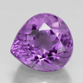 Ametista naturale viola da 5,72 ct, taglio a pera, VVS