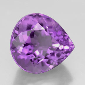 Ametista naturale viola da 5,72 ct, taglio a pera, VVS