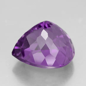 Ametista naturale viola da 5,72 ct, taglio a pera, VVS