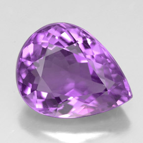 Ametista naturale viola da 5,99 ct, taglio a pera, VVS