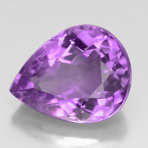 Ametista naturale viola da 5,99 ct, taglio a pera, VVS