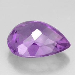 Ametista naturale viola da 5,99 ct, taglio a pera, VVS