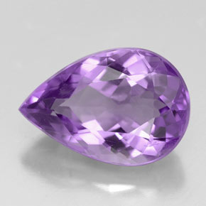 Ametista Viola naturale da 4.86 ct, Forma a pera, VVS-VS
