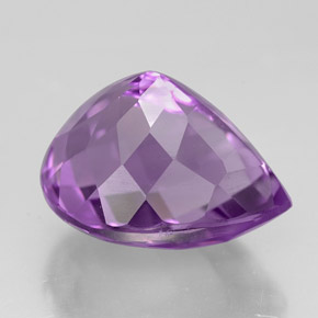 Ametista naturale viola da 5,97 ct, taglio a pera, VVS