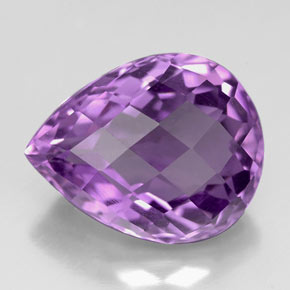 Ametista naturale viola da 5,62 ct, taglio a pera, VVS