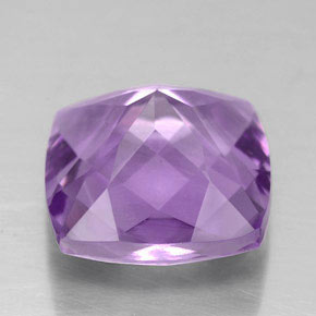 Ametista viola naturale da 4,07 ct, taglio a cuscino, VVS