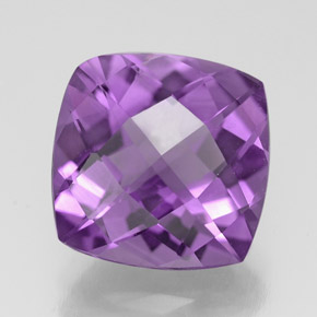 Ametista naturale viola da 3,42 ct, taglio a cuscino, VVS