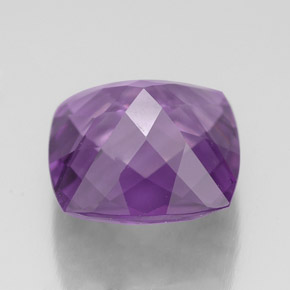 Ametista naturale viola da 3,42 ct, taglio a cuscino, VVS
